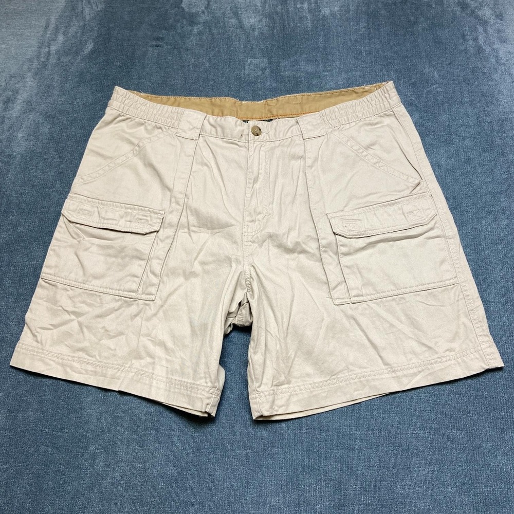 Outdoor Life Cargo Shorts Mens 40 Beige Cotton High Rise Hiking Everyday Wear